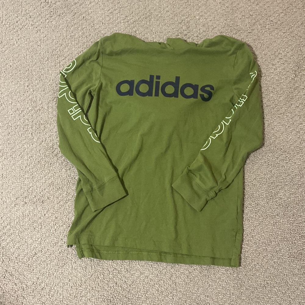 Adidas Long Sleeve Logo Lightweight Pullover Hoodie - Size M